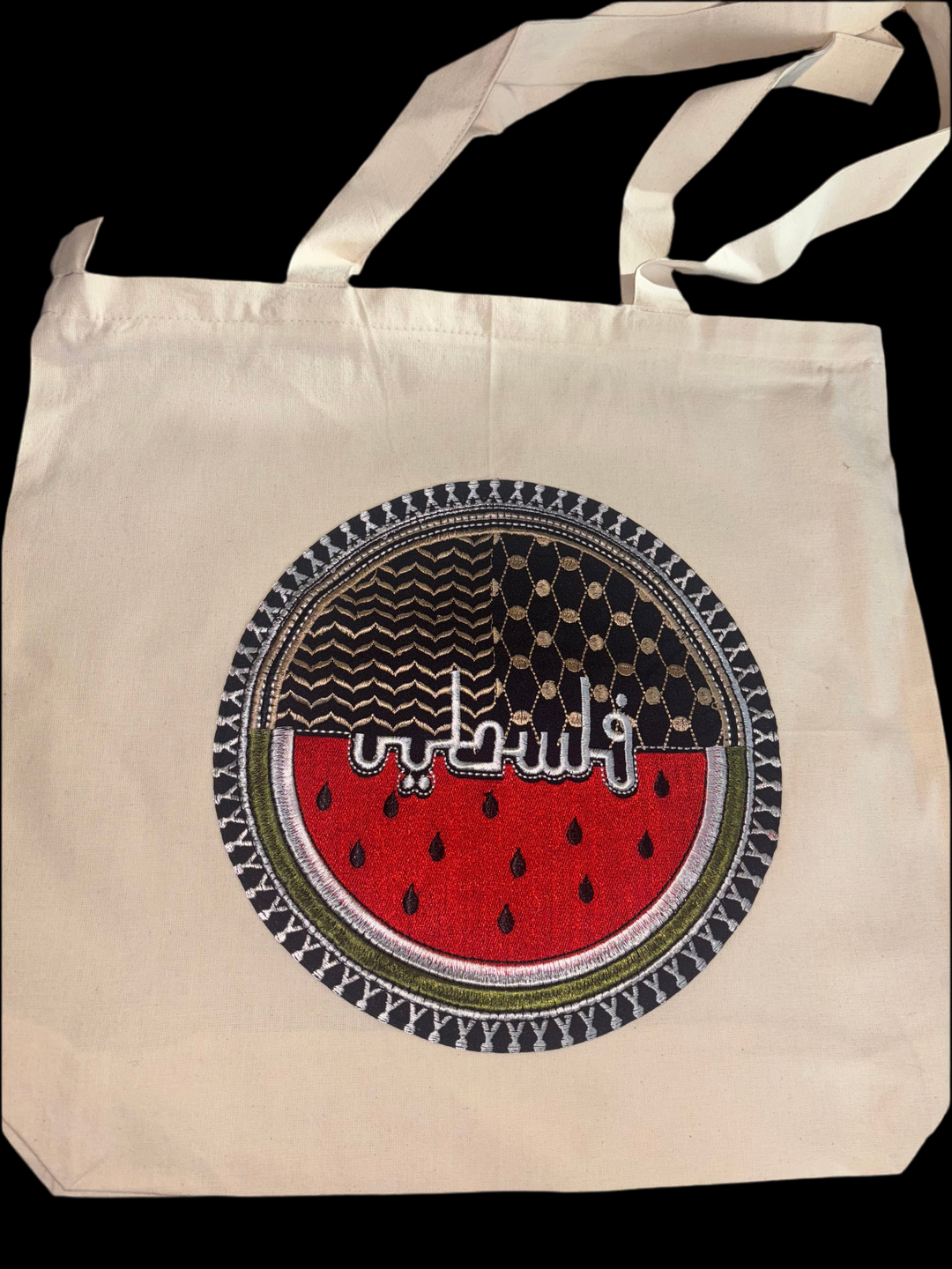 Hatta/Watermelon Embroidered Tote