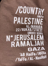 Load image into Gallery viewer, Palestine  Cities Side Hoodie / Map Sleeve