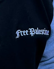 Free Palestine Embroidered Letterman Jacket