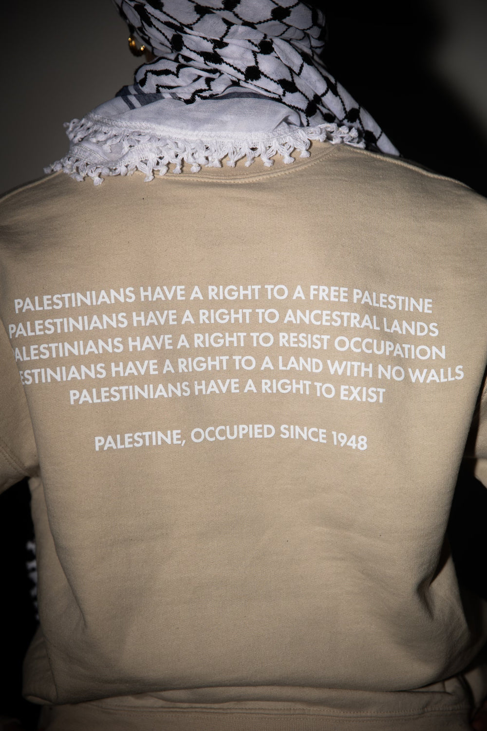 Palestinians Have a Right w/ Embroidered Map Crew