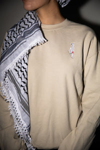 Palestinians Have a Right w/ Embroidered Map Crew