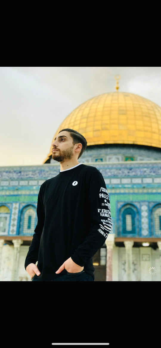 Palestine Cities Side Arm long sleeve crew