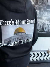 Load image into Gallery viewer, Free Palestine Sakhra (Dome) Black Hoodie